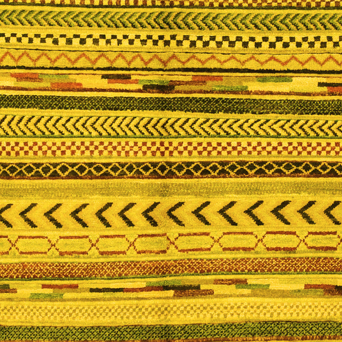 Machine Washable Oriental Yellow Modern Rug, wshabs2248yw