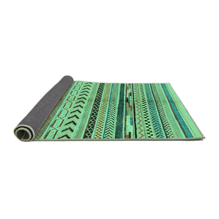 Sideview of Oriental Turquoise Modern Rug, abs2248turq