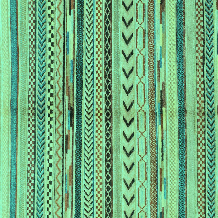 Square Machine Washable Oriental Turquoise Modern Area Rugs, wshabs2248turq