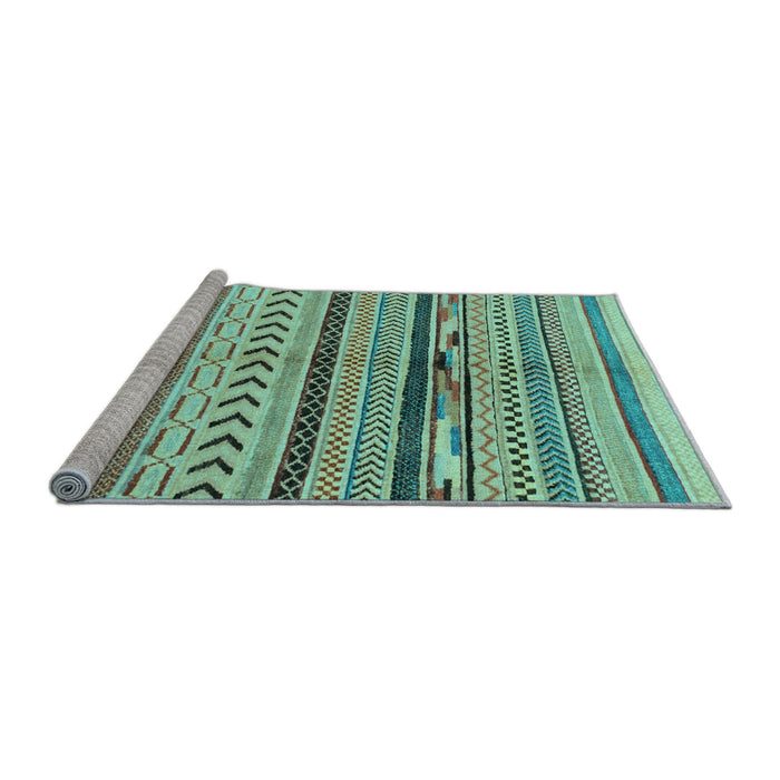 Sideview of Machine Washable Oriental Light Blue Modern Rug, wshabs2248lblu