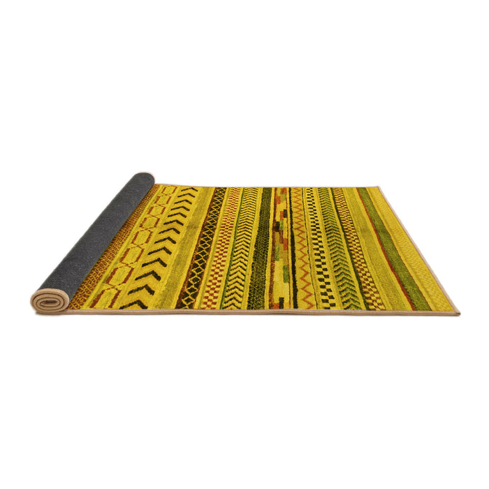 Sideview of Oriental Yellow Modern Rug, abs2248yw