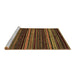 Sideview of Machine Washable Oriental Brown Modern Rug, wshabs2249brn