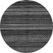 Round Machine Washable Oriental Gray Modern Rug, wshabs2249gry