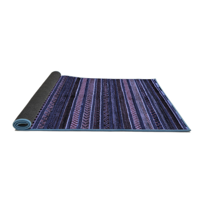 Sideview of Oriental Blue Modern Rug, abs2249blu