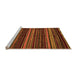 Sideview of Machine Washable Oriental Orange Modern Area Rugs, wshabs2249org