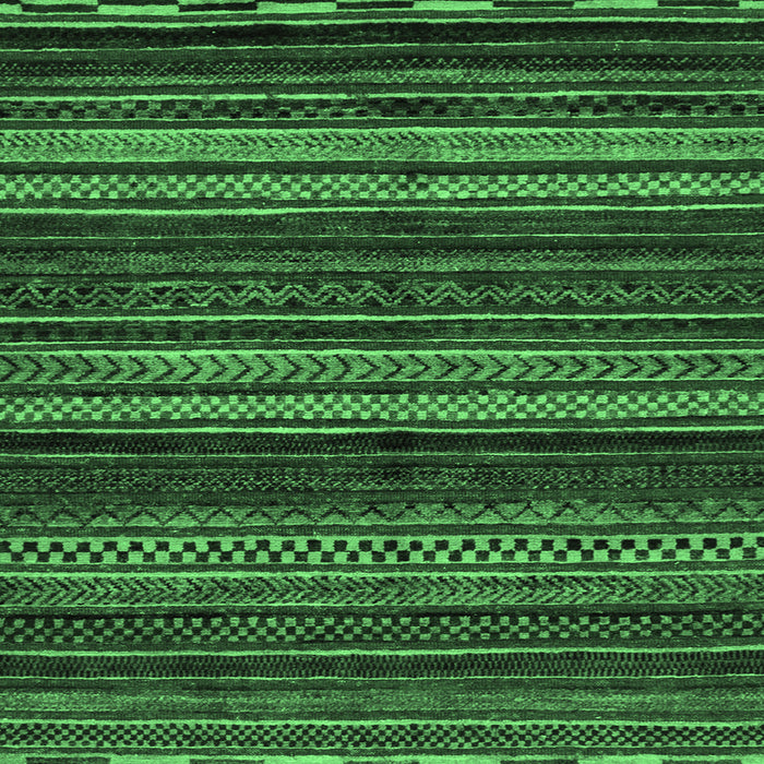 Square Machine Washable Oriental Emerald Green Modern Area Rugs, wshabs2249emgrn