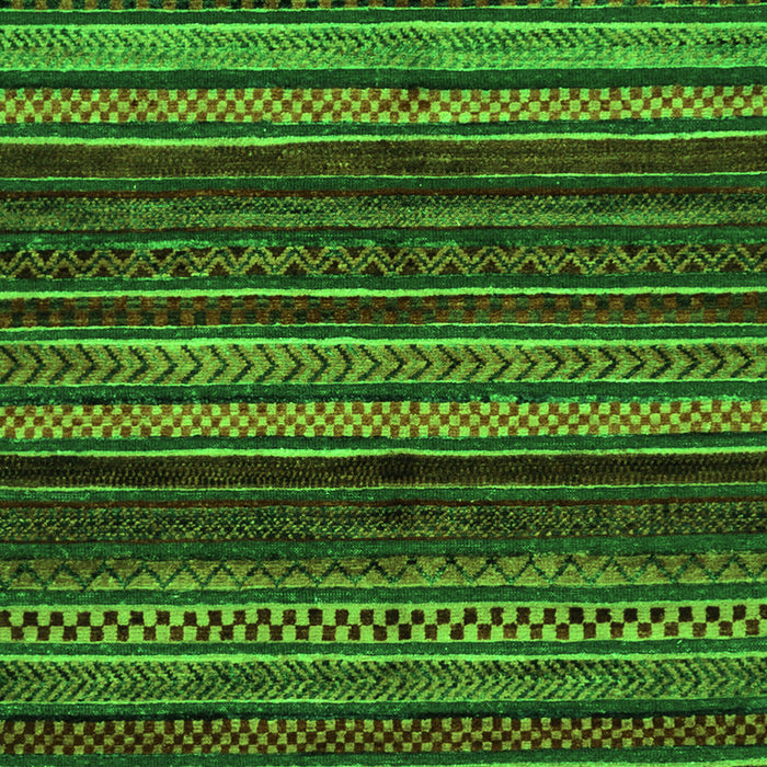 Machine Washable Oriental Green Modern Area Rugs, wshabs2249grn