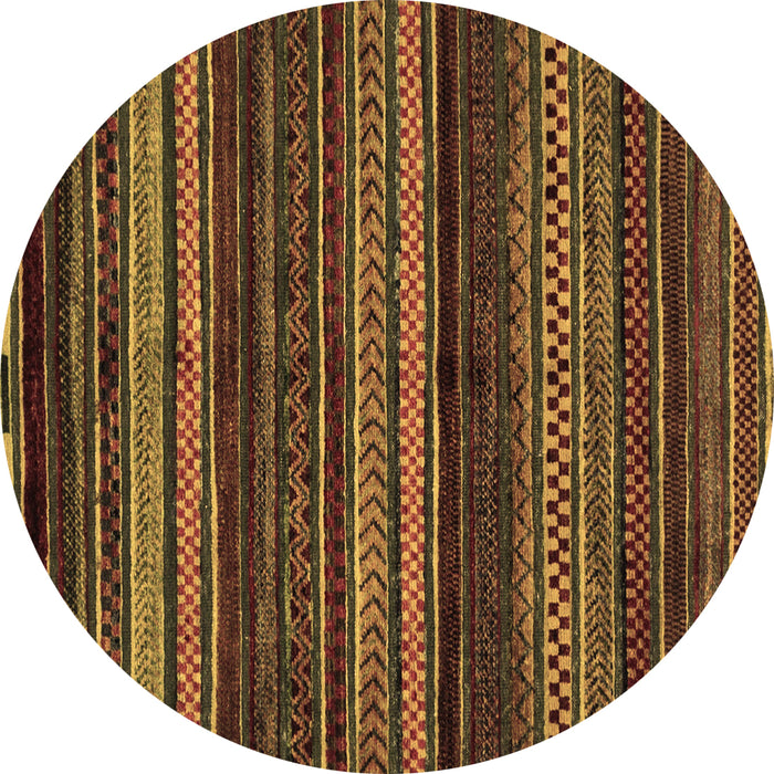 Round Oriental Brown Modern Rug, abs2249brn