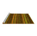 Sideview of Machine Washable Oriental Yellow Modern Rug, wshabs2249yw