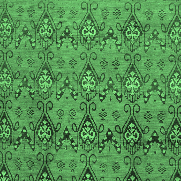 Machine Washable Abstract Emerald Green Modern Area Rugs, wshabs224emgrn