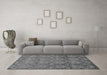 Machine Washable Abstract Gray Modern Rug in a Living Room,, wshabs224gry