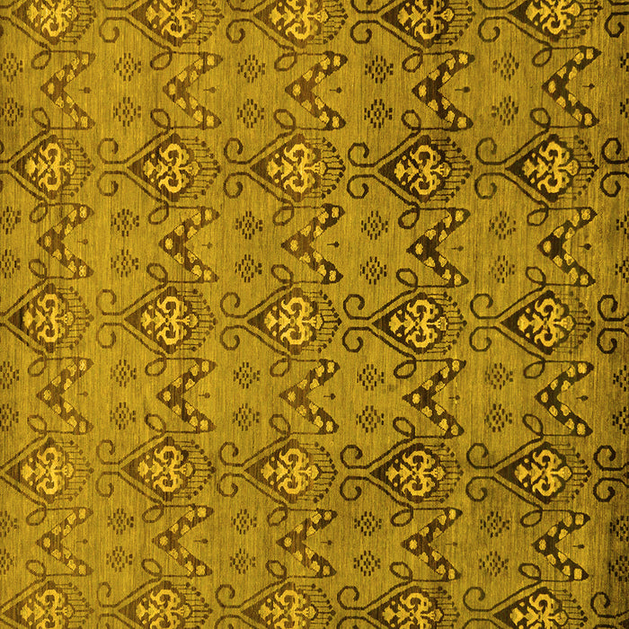 Square Machine Washable Abstract Yellow Modern Rug, wshabs224yw