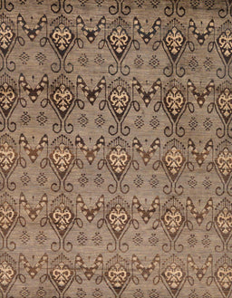 Abstract Orange Brown Modern Rug, abs224