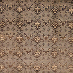 Square Machine Washable Abstract Orange Brown Rug, wshabs224