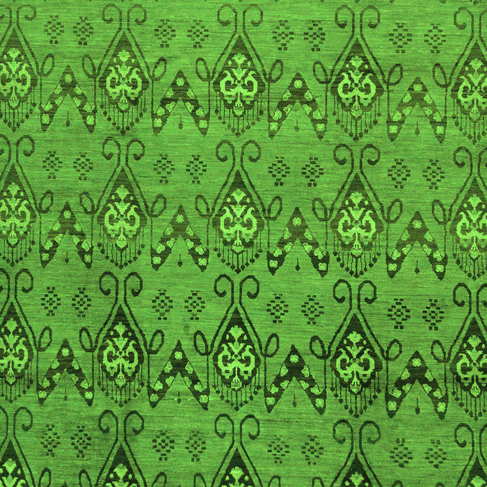 Machine Washable Abstract Green Modern Area Rugs, wshabs224grn