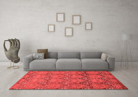 Machine Washable Abstract Red Modern Rug, wshabs224red