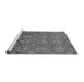 Sideview of Machine Washable Abstract Gray Modern Rug, wshabs224gry