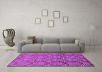 Machine Washable Abstract Purple Modern Rug, wshabs224pur