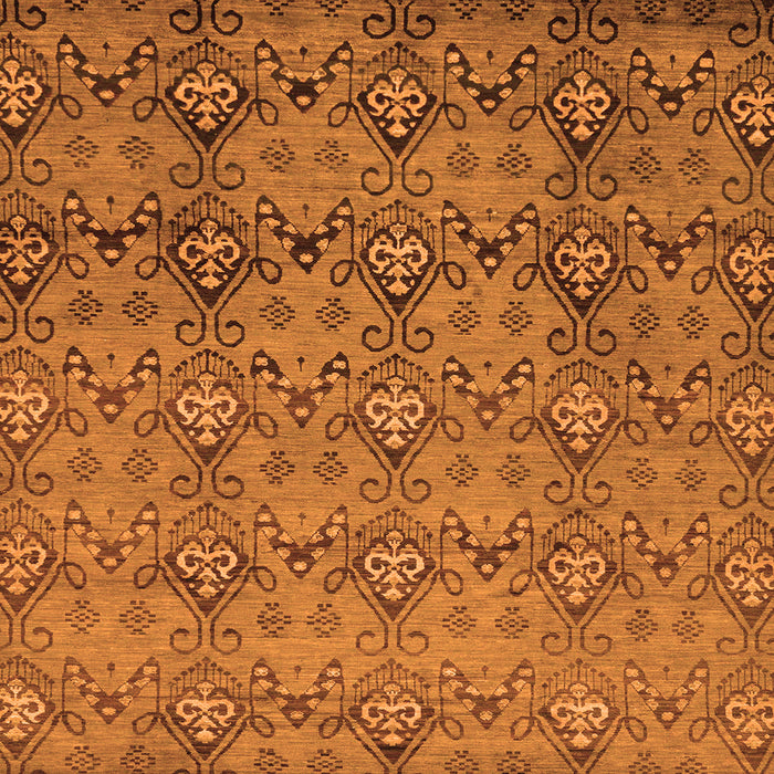 Square Abstract Orange Modern Rug, abs224org