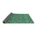 Sideview of Abstract Turquoise Modern Rug, abs224turq