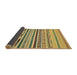 Sideview of Abstract Golden Brown Yellow Oriental Rug, abs2250