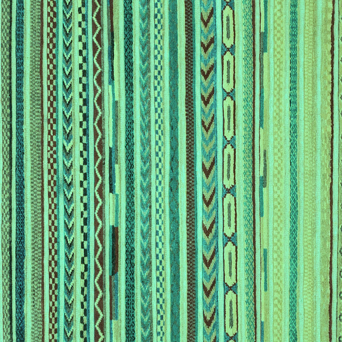 Square Machine Washable Oriental Turquoise Modern Area Rugs, wshabs2250turq