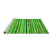 Sideview of Machine Washable Oriental Green Modern Area Rugs, wshabs2250grn