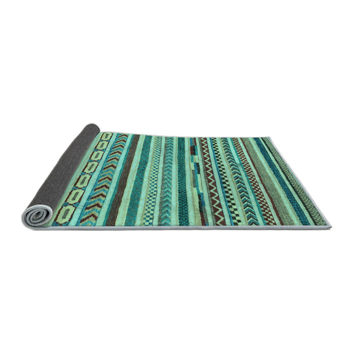 Sideview of Oriental Light Blue Modern Rug, abs2250lblu