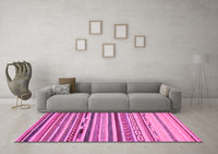 Machine Washable Oriental Pink Modern Rug, wshabs2250pnk