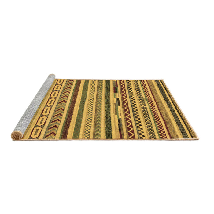 Sideview of Machine Washable Oriental Brown Modern Rug, wshabs2250brn