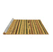 Sideview of Machine Washable Oriental Brown Modern Rug, wshabs2250brn