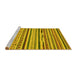 Sideview of Machine Washable Oriental Yellow Modern Rug, wshabs2250yw