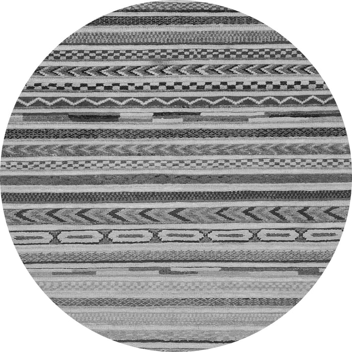 Round Oriental Gray Modern Rug, abs2250gry