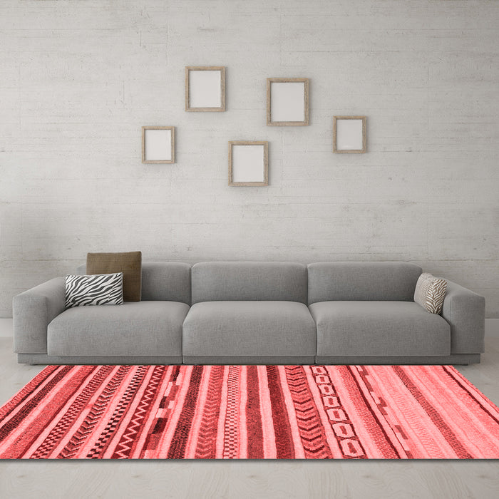 Modern Red Washable Rugs