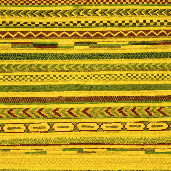 Machine Washable Oriental Yellow Modern Rug, wshabs2250yw