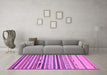 Machine Washable Oriental Purple Modern Area Rugs in a Living Room, wshabs2250pur