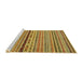 Sideview of Machine Washable Abstract Deep Yellow Rug, wshabs2251