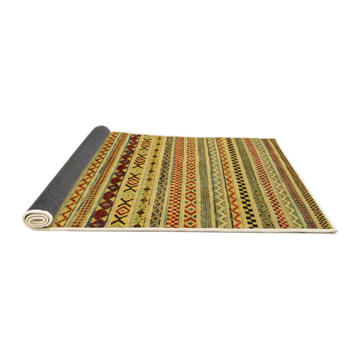 Sideview of Abstract Deep Yellow Oriental Rug, abs2251