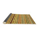 Sideview of Abstract Deep Yellow Oriental Rug, abs2251