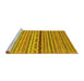 Sideview of Machine Washable Oriental Yellow Modern Rug, wshabs2251yw