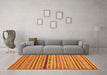 Machine Washable Oriental Orange Modern Area Rugs in a Living Room, wshabs2251org