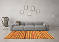 Machine Washable Oriental Orange Modern Rug, wshabs2251org