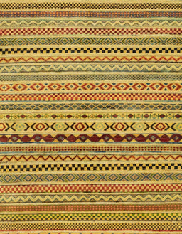 Abstract Deep Yellow Oriental Rug, abs2251