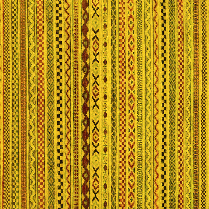 Square Machine Washable Oriental Yellow Modern Rug, wshabs2251yw