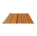 Sideview of Machine Washable Oriental Orange Modern Area Rugs, wshabs2251org