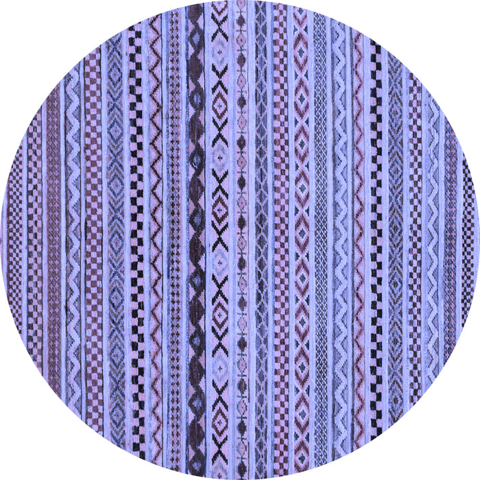 Round Oriental Blue Modern Rug, abs2251blu
