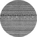 Round Oriental Gray Modern Rug, abs2251gry