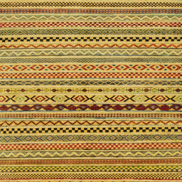 Square Abstract Deep Yellow Oriental Rug, abs2251