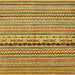 Square Abstract Deep Yellow Oriental Rug, abs2251