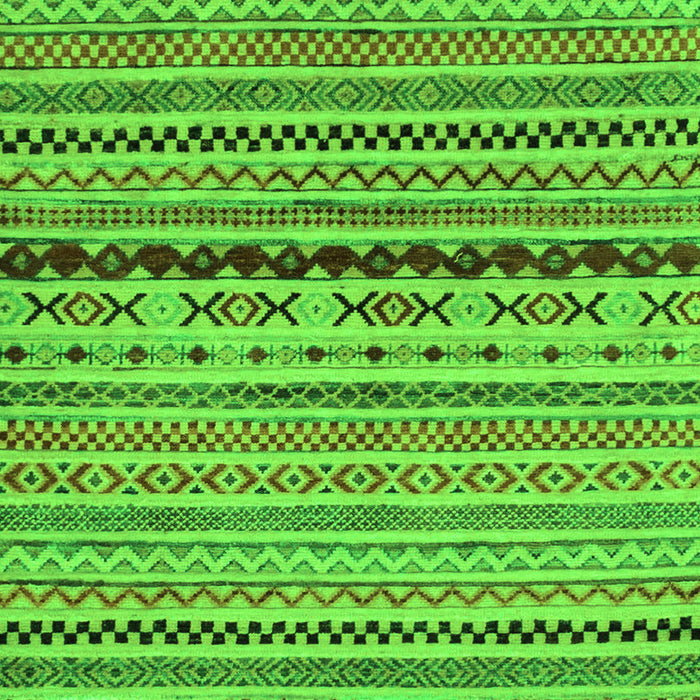 Machine Washable Oriental Green Modern Area Rugs, wshabs2251grn